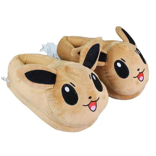 Pkm.store Sonstiges Merchandise-Evoli Eevee Flauschige Plusch Hausschuhe Slipper