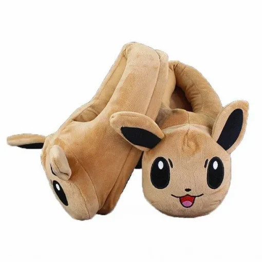 Pkm.store Sonstiges Merchandise-Evoli Eevee Flauschige Plusch Hausschuhe Slipper