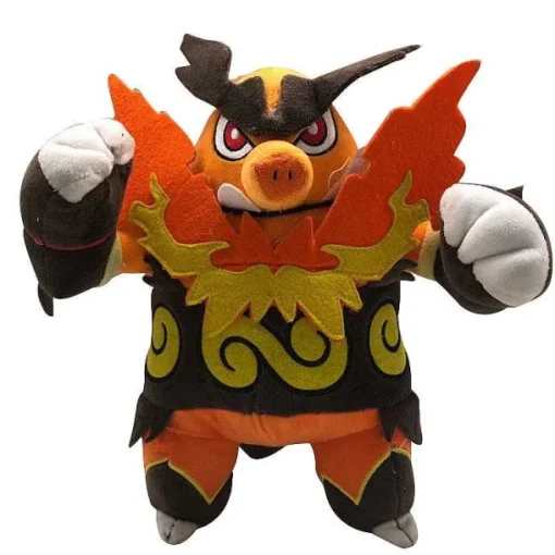 Pkm.store Pokemon Kuscheltiere-Flambirex Emboar Stoff Pokemon (Ca. 30Cm)
