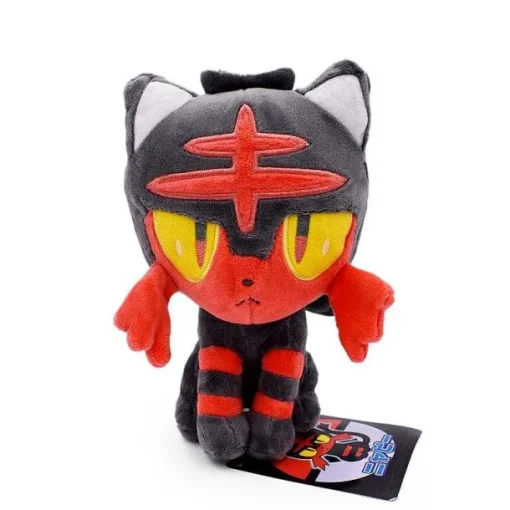 Pkm.store Pokemon Kuscheltiere-Flamiau Litten Pokemon Kuscheltier (Ca. 17Cm)