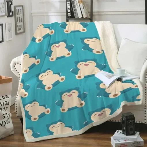Pkm.store Herbst & Winter-Flauschige Pokemon Flanell Decke