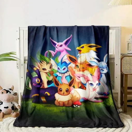 Pkm.store Sonstiges Merchandise-Flauschige Weiche Decken Mit Pikachu Und Evoli Motiven