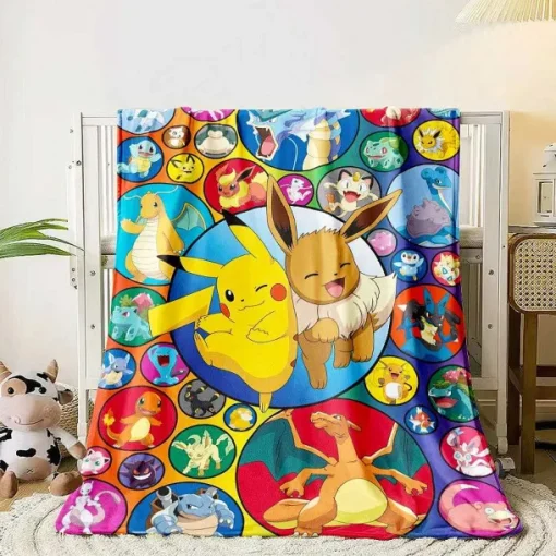 Pkm.store Sonstiges Merchandise-Flauschige Weiche Decken Mit Pikachu Und Evoli Motiven