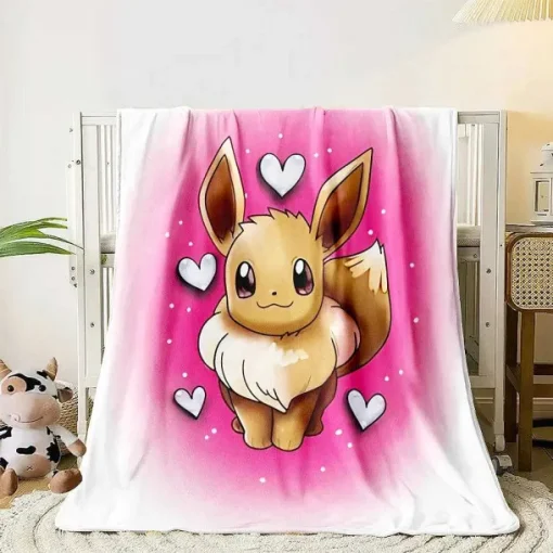 Pkm.store Sonstiges Merchandise-Flauschige Weiche Decken Mit Pikachu Und Evoli Motiven