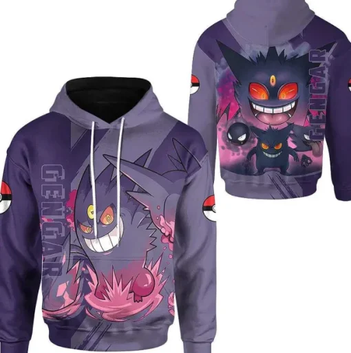 Pkm.store Herbst & Winter-Gengar, Mewtu, Bisasam Oder Greninja Hoodie