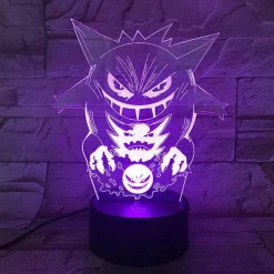 Pkm.store Sonstiges Merchandise-Gengar Nachttischlampe Mit Magischen Farbwechsel Und 3D Pokemon Lampe