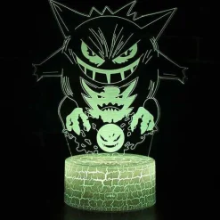 Pkm.store Sonstiges Merchandise-Gengar Nachttischlampe Mit Magischen Farbwechsel Und 3D Pokemon Lampe