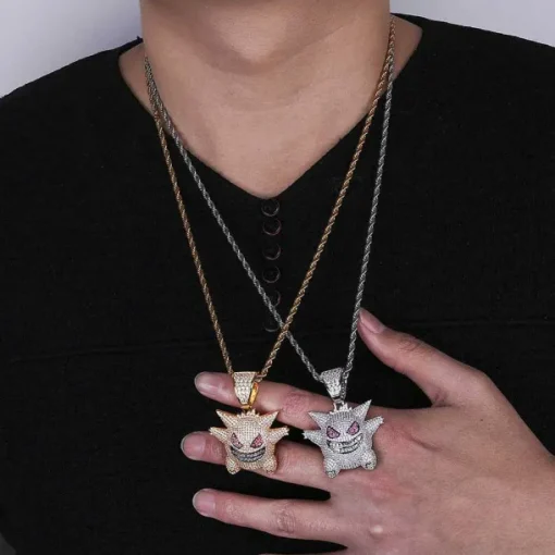 Pkm.store Pokemon Schmuck-Gengar Pokemon Hip Hop Halskette