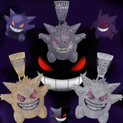 Pkm.store Pokemon Schmuck-Gengar Pokemon Hip Hop Halskette