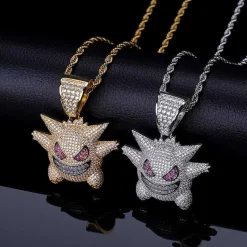 Pkm.store Pokemon Schmuck-Gengar Pokemon Hip Hop Halskette
