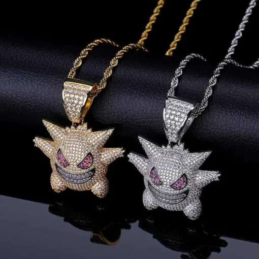Pkm.store Pokemon Schmuck-Gengar Pokemon Hip Hop Halskette