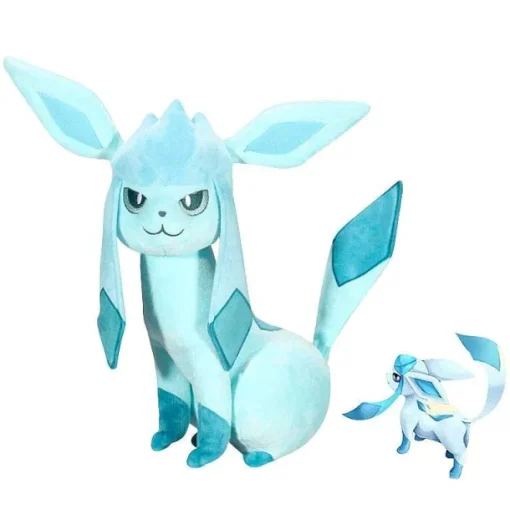 Pkm.store Pokemon Kuscheltiere-Glaziola / Glaceon Im Neuen Look - Pokemon Kuscheltier (Ca. 30Cm)