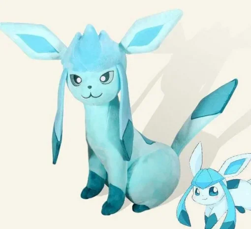 Pkm.store Pokemon Kuscheltiere-Glaziola / Glaceon Im Neuen Look - Pokemon Kuscheltier (Ca. 30Cm)