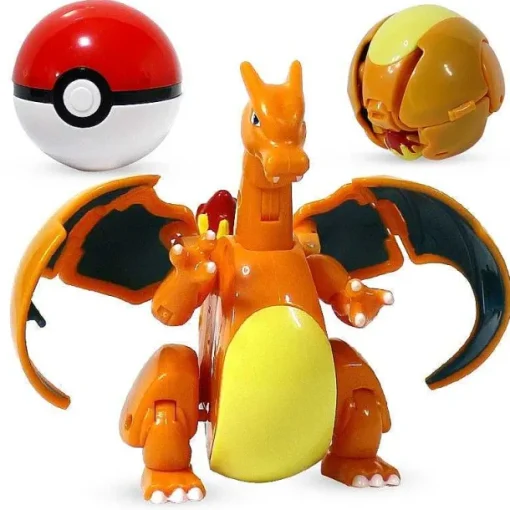 Pkm.store Pokemon Spielzeug-Glurak / Charizard Spiel Figur Mit Pokeball Pokemon Spielzeug Set