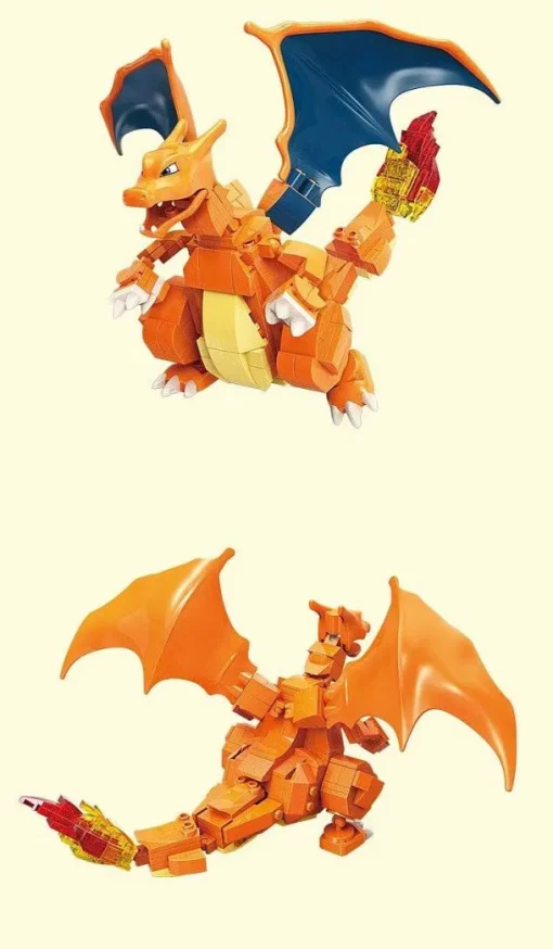 Pkm.store Pokemon Bausteine-Glurak Charizard Baustein Set