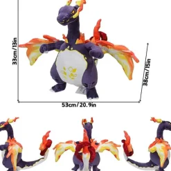 Pkm.store Pokemon Kuscheltiere-Glurak Plusch Pokemon In Verschiedenen Formen, Mega Y, Mega X, Schillernd Uvm.