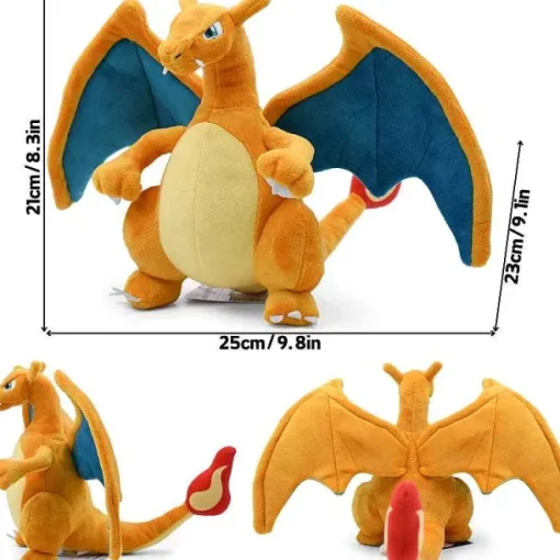 Pkm.store Pokemon Kuscheltiere-Glurak Plusch Pokemon In Verschiedenen Formen, Mega Y, Mega X, Schillernd Uvm.