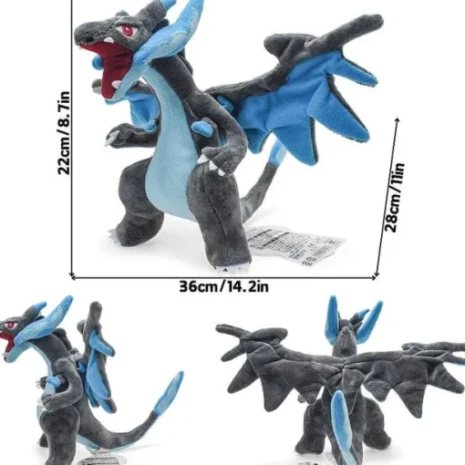 Pkm.store Pokemon Kuscheltiere-Glurak Plusch Pokemon In Verschiedenen Formen, Mega Y, Mega X, Schillernd Uvm.