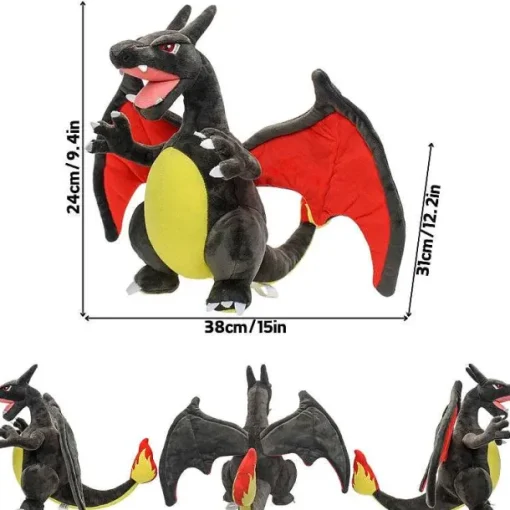 Pkm.store Pokemon Kuscheltiere-Glurak Plusch Pokemon In Verschiedenen Formen, Mega Y, Mega X, Schillernd Uvm.