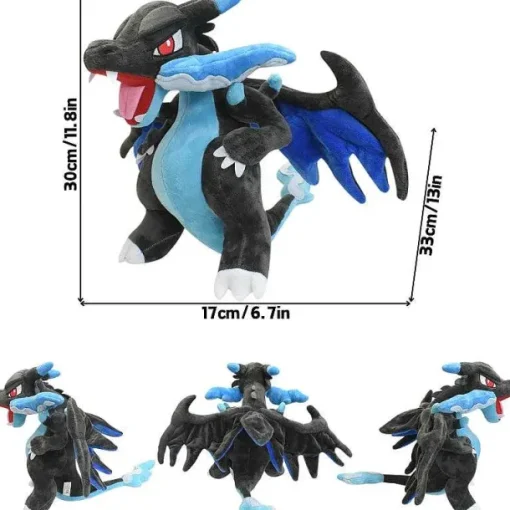 Pkm.store Pokemon Kuscheltiere-Glurak Plusch Pokemon In Verschiedenen Formen, Mega Y, Mega X, Schillernd Uvm.