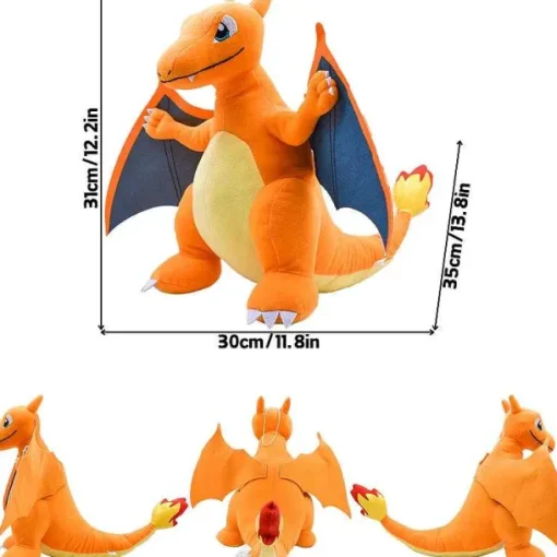 Pkm.store Pokemon Kuscheltiere-Glurak Plusch Pokemon In Verschiedenen Formen, Mega Y, Mega X, Schillernd Uvm.