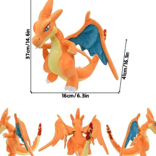 Pkm.store Pokemon Kuscheltiere-Glurak Plusch Pokemon In Verschiedenen Formen, Mega Y, Mega X, Schillernd Uvm.