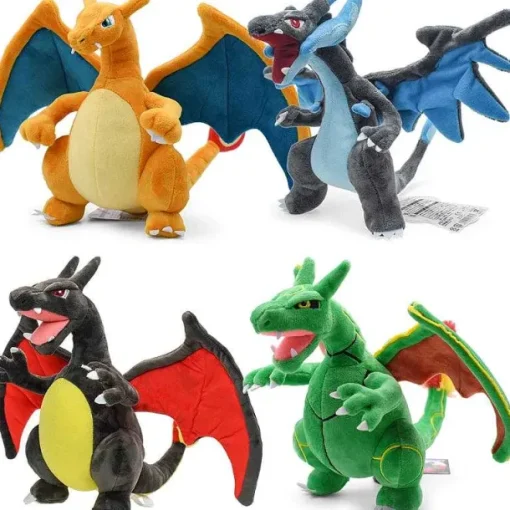 Pkm.store Pokemon Kuscheltiere-Glurak Plusch Pokemon In Verschiedenen Formen, Mega Y, Mega X, Schillernd Uvm.