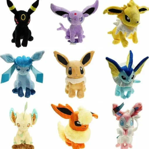 Pkm.store Pokemon Kuscheltiere-Grose Evoli Entwicklungen Kuscheltiere (Ca. 30Cm) - Viele Motive Zur Wahl