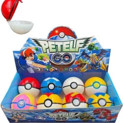 Pkm.store Pokeball & Pokebälle-Grose Pokebälle (Ca. 8Cm) Mit Figuren (8 Stk. Im Spiel Set)