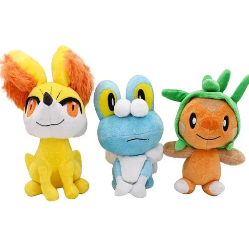 Pkm.store Pokemon Kuscheltiere-Igamaro / Chespin, Fynx / Fennekin Oder Froxy / Froakie Pokemon Stofftier (Ca. 17-24Cm)