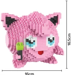 Pkm.store Pokemon Bausteine-Jigglypuff / Pummeluff Pokemon Baustein Set (1605 Teile)