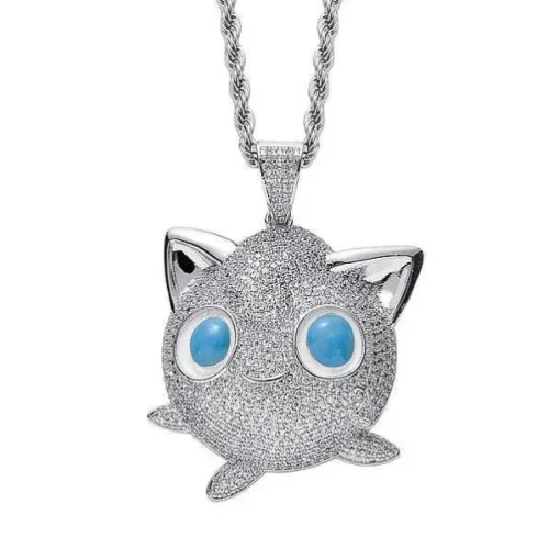 Pkm.store Sommer-Jigglypuff Pummeluff Halskette Hip Hop Style Pokemon