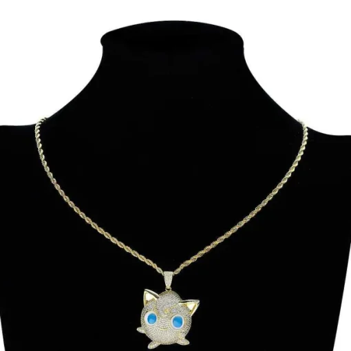 Pkm.store Sommer-Jigglypuff Pummeluff Halskette Hip Hop Style Pokemon