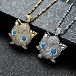 Pkm.store Sommer-Jigglypuff Pummeluff Halskette Hip Hop Style Pokemon