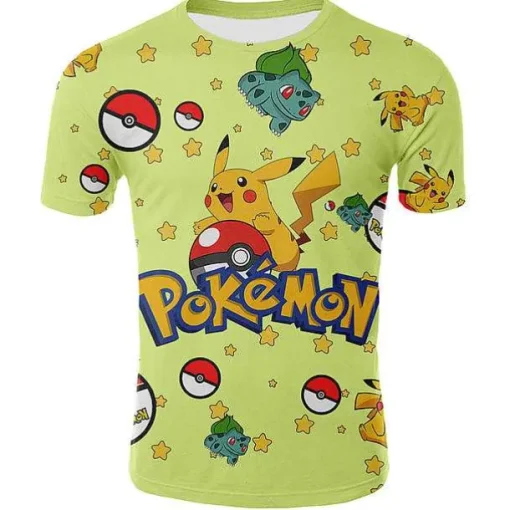 Pkm.store Sommer-Kinder T Shirts Pokemon Und Pikachu Motive