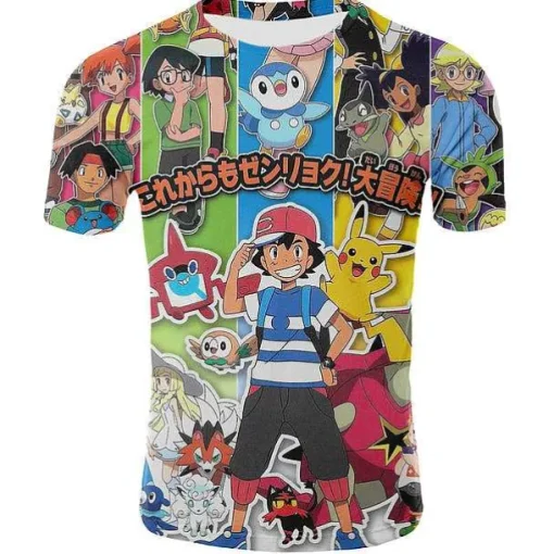 Pkm.store Sommer-Kinder T Shirts Pokemon Und Pikachu Motive