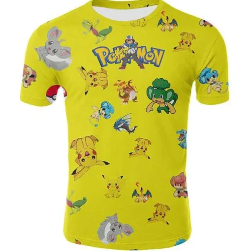 Pkm.store Sommer-Kinder T Shirts Pokemon Und Pikachu Motive