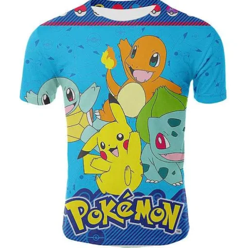 Pkm.store Sommer-Kinder T Shirts Pokemon Und Pikachu Motive