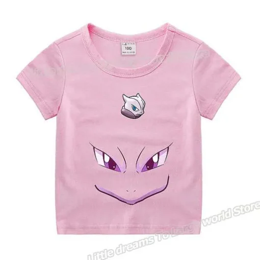 Pkm.store Sommer-Kinder T-Shirts Mit Niedlichen Pokemon Oder Pikachu Motiven