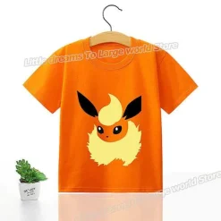 Pkm.store Sommer-Kinder T-Shirts Mit Niedlichen Pokemon Oder Pikachu Motiven