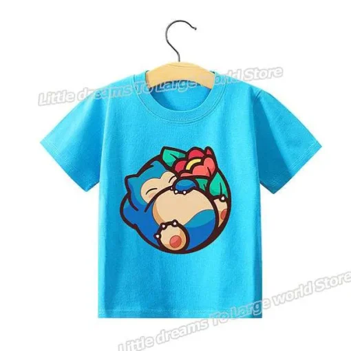 Pkm.store Sommer-Kinder T-Shirts Mit Niedlichen Pokemon Oder Pikachu Motiven