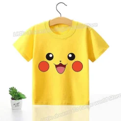 Pkm.store Sommer-Kinder T-Shirts Mit Niedlichen Pokemon Oder Pikachu Motiven