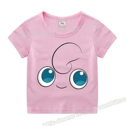 Pkm.store Sommer-Kinder T-Shirts Mit Niedlichen Pokemon Oder Pikachu Motiven