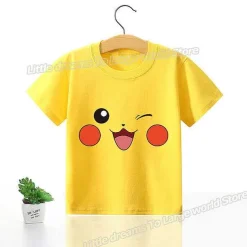 Pkm.store Sommer-Kinder T-Shirts Mit Niedlichen Pokemon Oder Pikachu Motiven