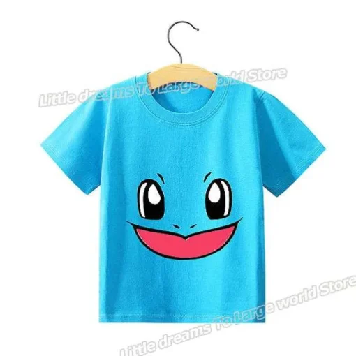 Pkm.store Sommer-Kinder T-Shirts Mit Niedlichen Pokemon Oder Pikachu Motiven