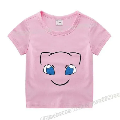 Pkm.store Sommer-Kinder T-Shirts Mit Niedlichen Pokemon Oder Pikachu Motiven