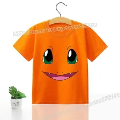 Pkm.store Sommer-Kinder T-Shirts Mit Niedlichen Pokemon Oder Pikachu Motiven