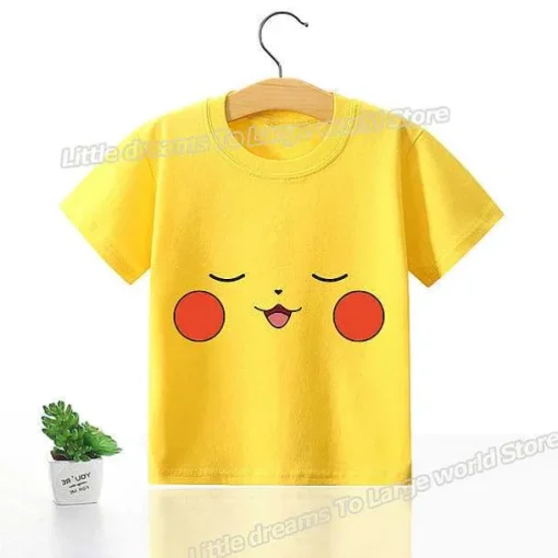 Pkm.store Sommer-Kinder T-Shirts Mit Niedlichen Pokemon Oder Pikachu Motiven