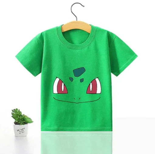 Pkm.store Sommer-Kinder T-Shirts Mit Niedlichen Pokemon Oder Pikachu Motiven