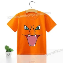 Pkm.store Sommer-Kinder T-Shirts Mit Niedlichen Pokemon Oder Pikachu Motiven